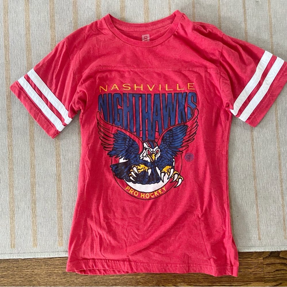 Nashville Nighthawks Hockey Vintage Style Tee Size Small